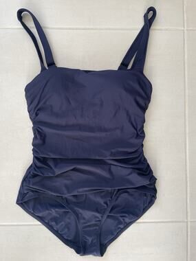Anne Cole Swim Maillot One Piece Swimsuit Square Neck Beach Summer Quiet Luxury